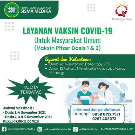 Layanan Vaksinasi Pfizer Dosis 1